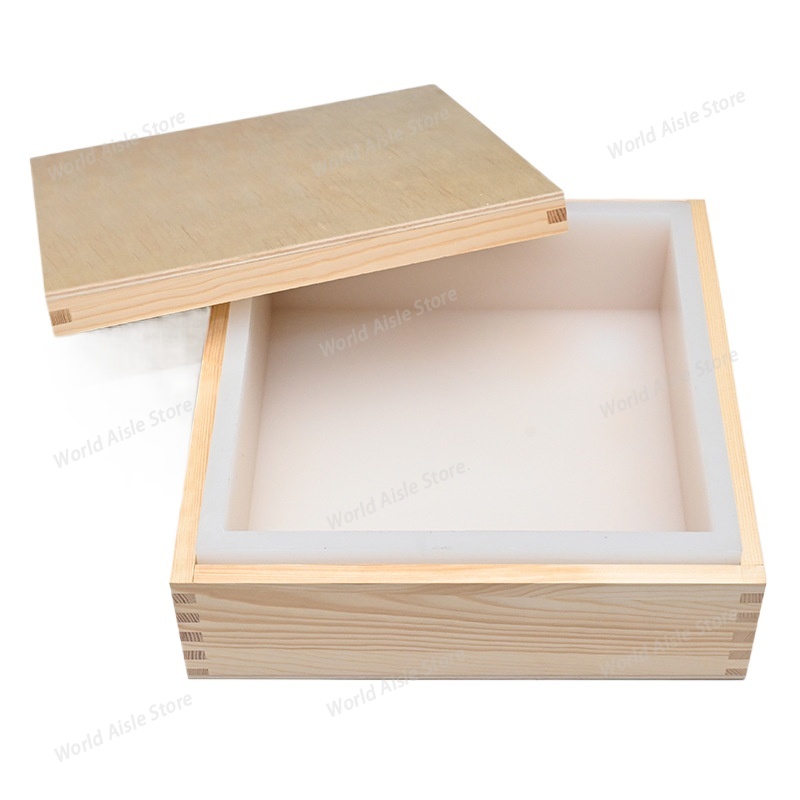 Soap Making Process - Seifenform aus lebensmittelechtem Silikon, quadratische Toastform,