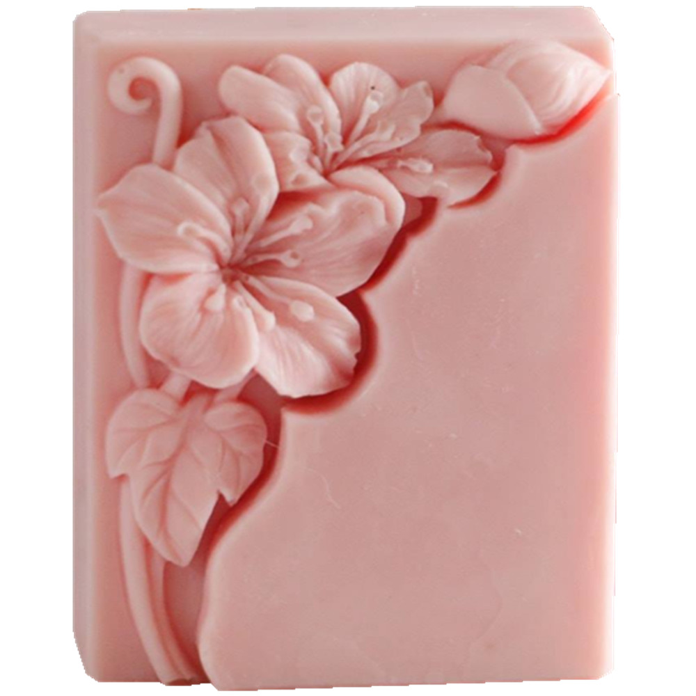 Soap Making Process - Hübsche Blumen-Seifenform, rechteckige Blüten-Blumen-Seifenform für den