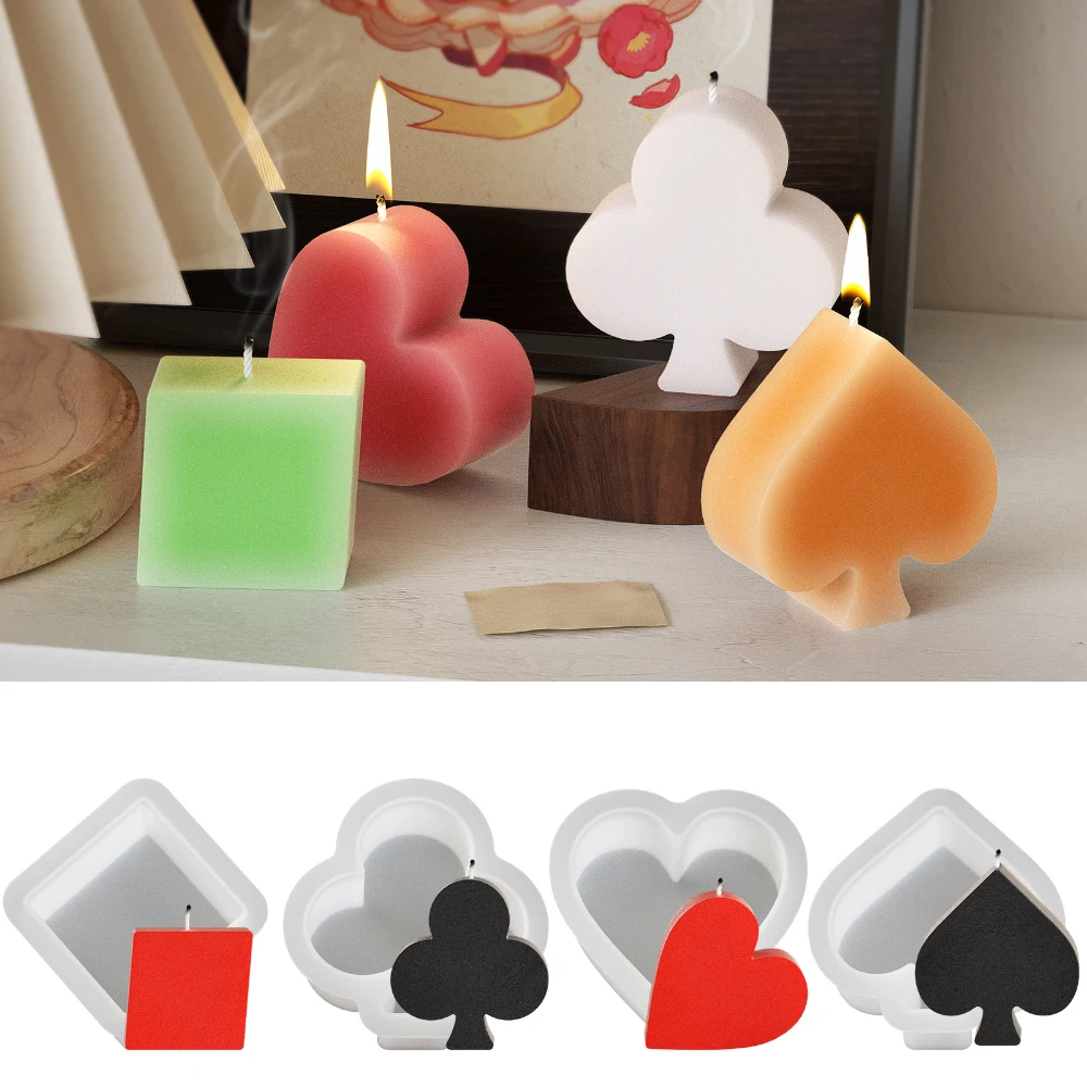Soap Making Easy - Einfache Demold Poker Symbol Silikon Kerze
