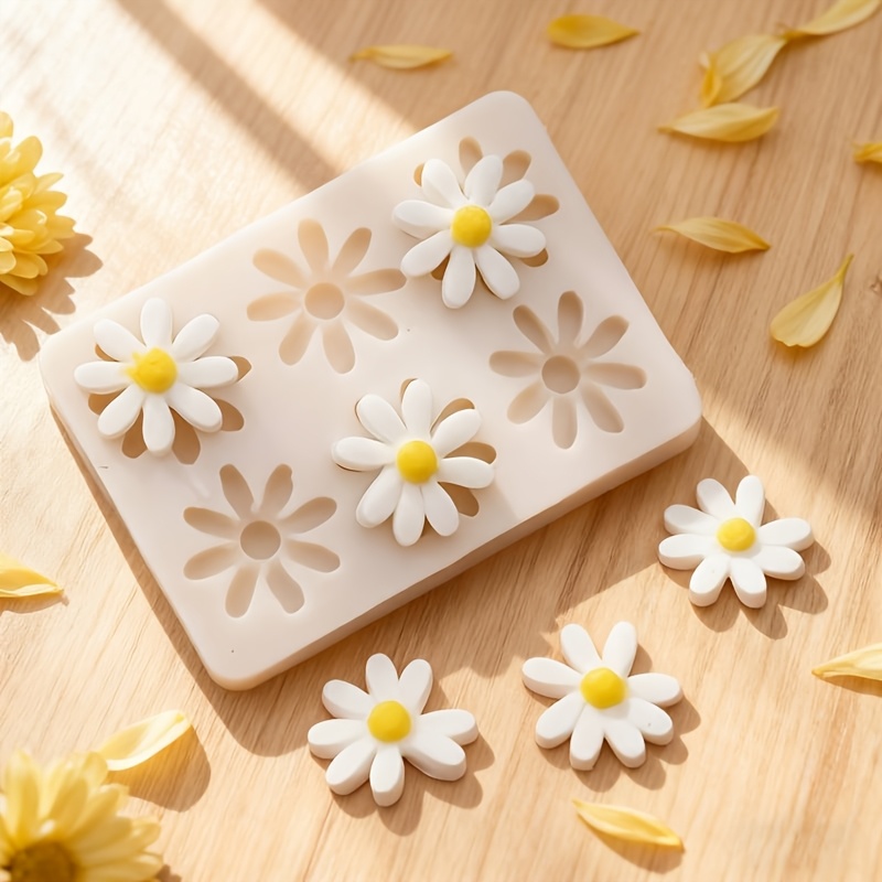 Soap Making Organic - 1 Stück 3D Gänseblümchen Sonnenblumen Silikonform