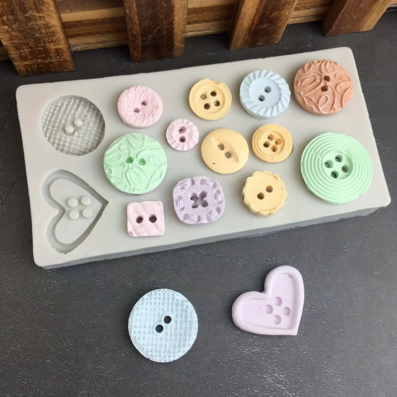 Soap Making Organic - Knopfförmige Silikonform für Seifen- und Kerzendekoration