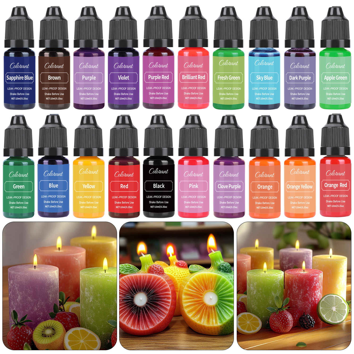 Soap Making Ingredient - Flüssiger Kerzenfarbstoff für Sojawachs, Kerzenherstellung, zum