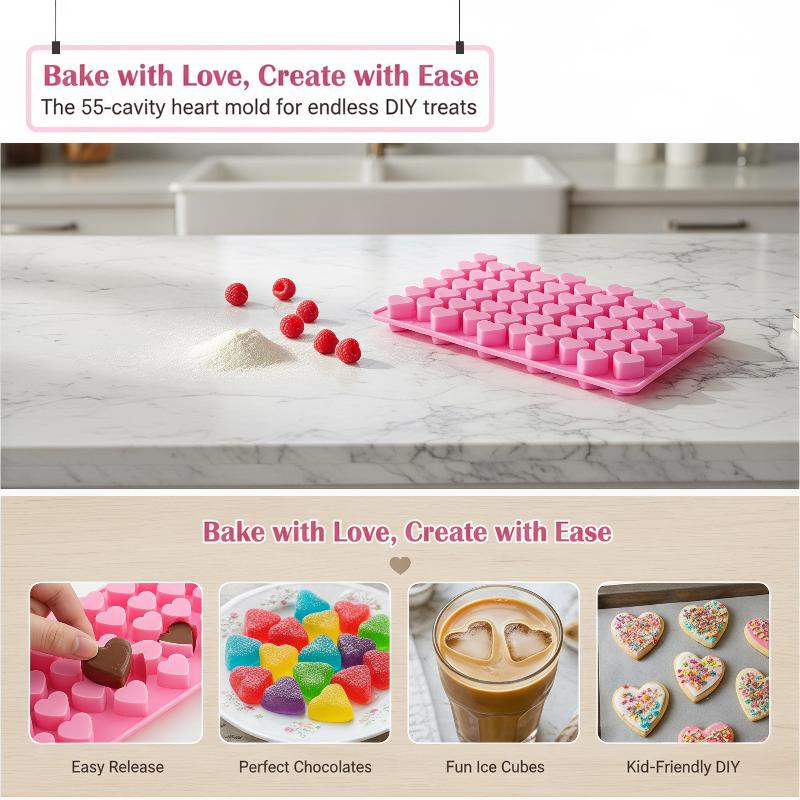 55-Gitter-Herz-Silikon-Kuchenf – Soap Making Organic Bewertung und Preis