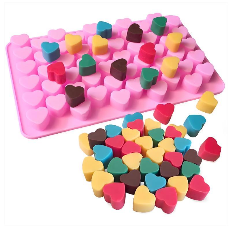 55-Gitter-Herz-Silikon-Kuchenf – Soap Making Organic Bewertung und Preis