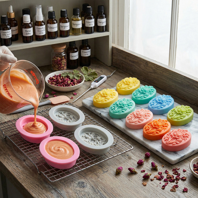 4 Silikonformen in Blumenform, – Soap Making Organic Bewertung und Preis