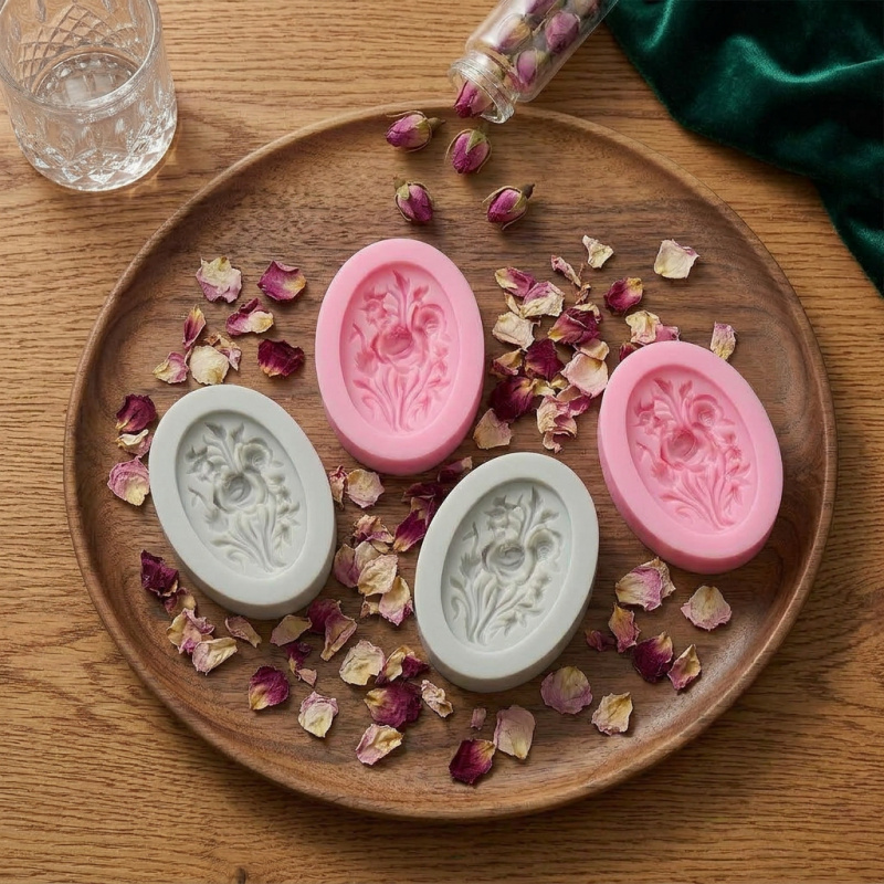 4 Silikonformen in Blumenform, – Soap Making Organic Bewertung und Preis